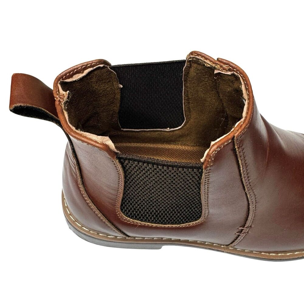 Deer Stags Boots Mens Size 8W Router Chelsea Boots Memory Foam Brown - Picture 8 of 10